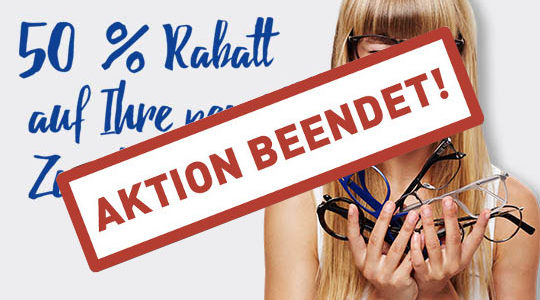 50% Rabatt auf Ihre neue Zusatzbrille